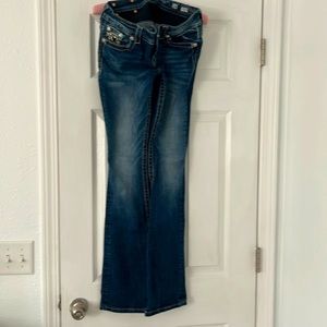 Womens Miss Me Jeans with sequin embellishments. Size 28.